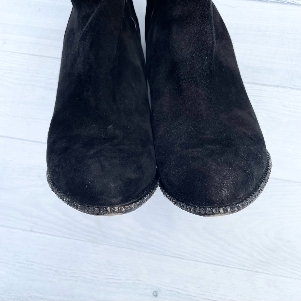 Givenchy Black Suede Wedge Ankle Bootie Size Unknown. See measurements below. - Picture 12 of 15